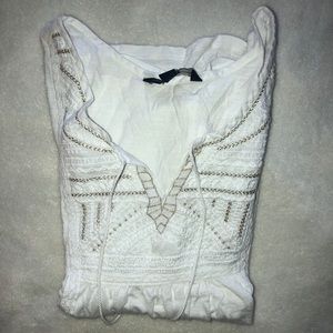 Cute white tank top with tassels